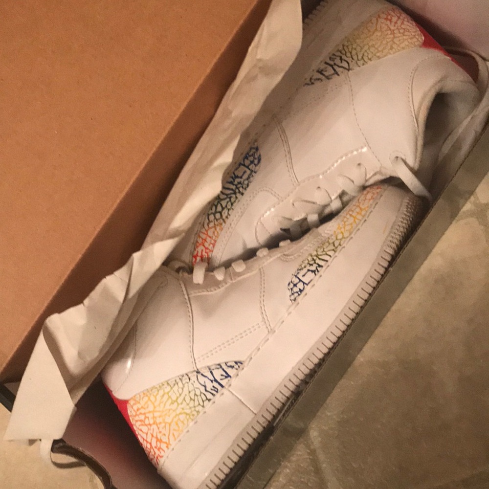 Rainbow and White sneakers
